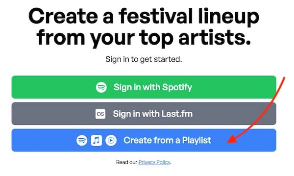 create from a playlist
