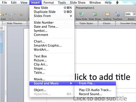 add spotify music to powerpoint on mac