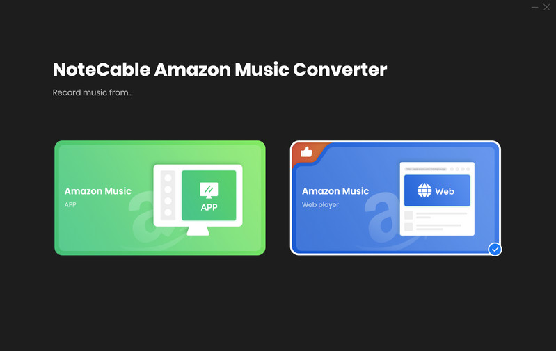 choose NoteCable Amazie Music Converter mode