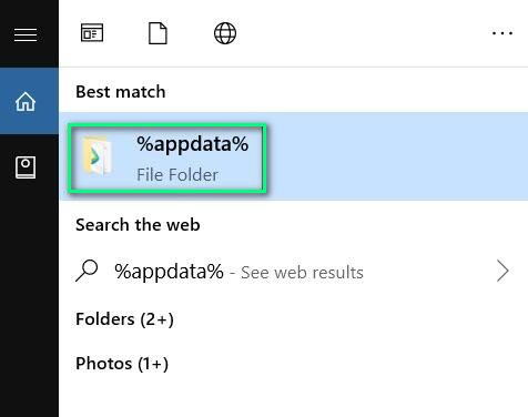 delete spotify appdata folder on the windows computer