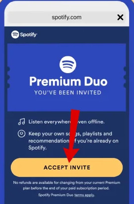 join spotify premium duo plan