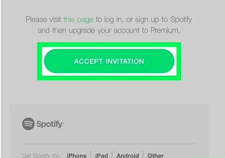 accept spotify premium family invitation