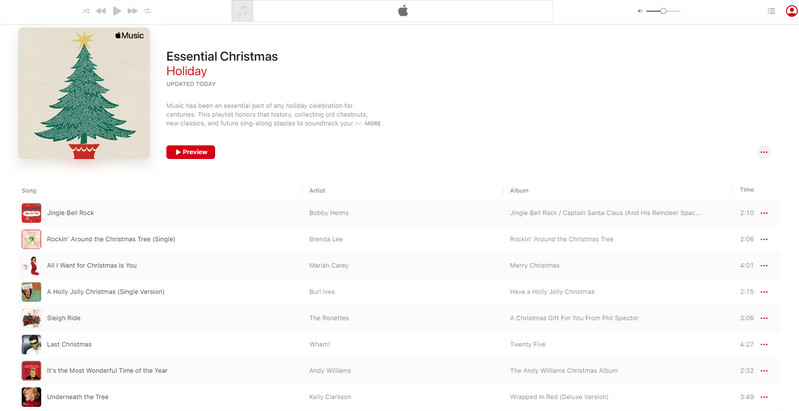 apple music christmas playlist