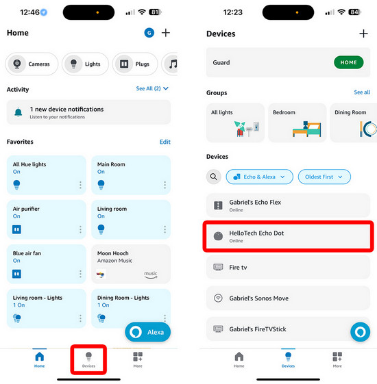 connect phone with echo