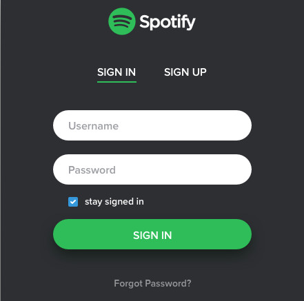 log out and log in spotify