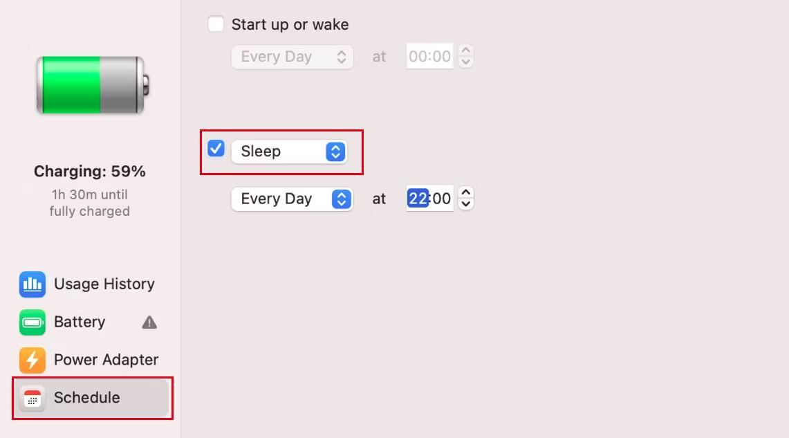 set sleep timer on mac
