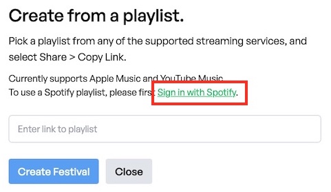 sign in to create from a playlist