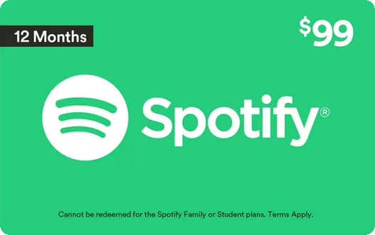 redeem spotify gift card