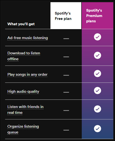 spotify premium plan