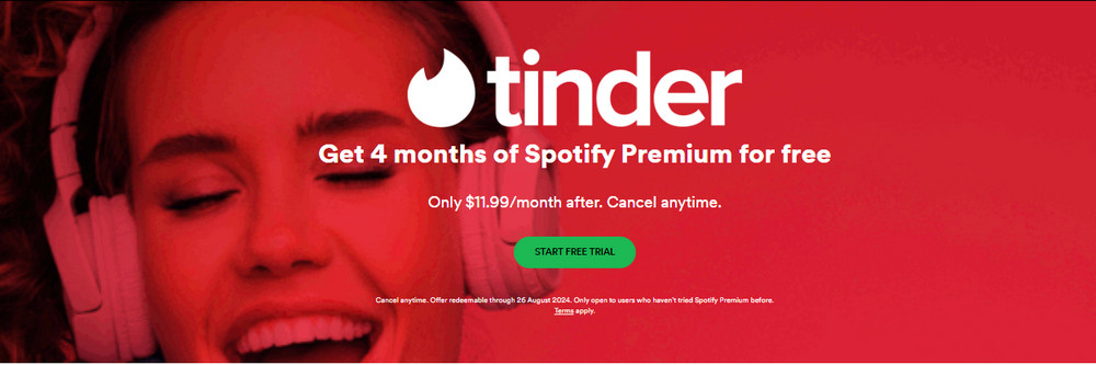 get spotify premium for free with tinder redeem