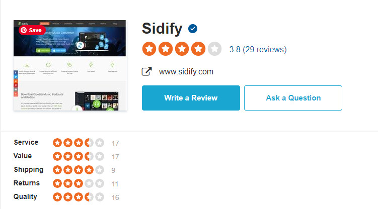 sidify sitejabber user feedback