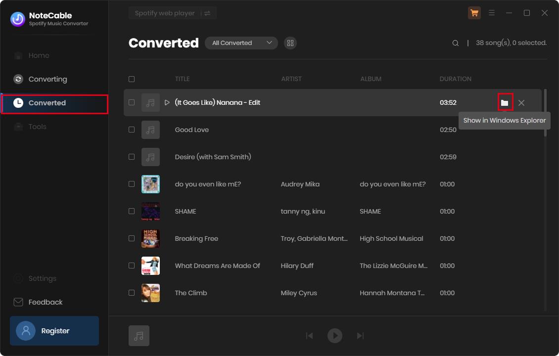 spotify music conversion process