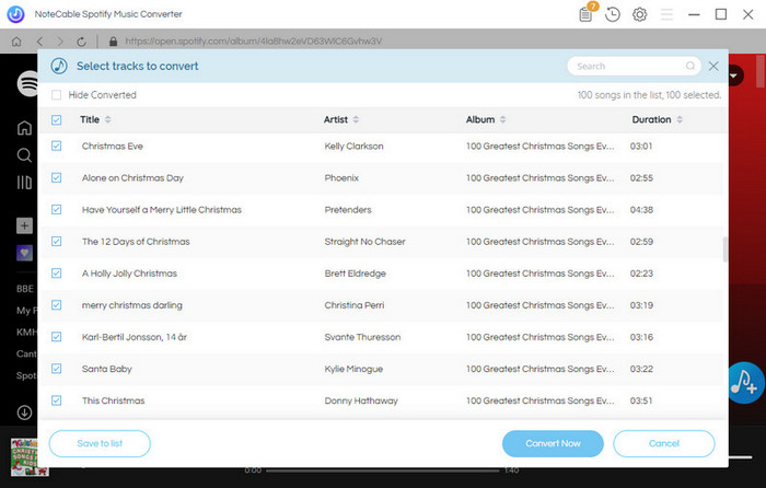 add christmas songs to convert and download