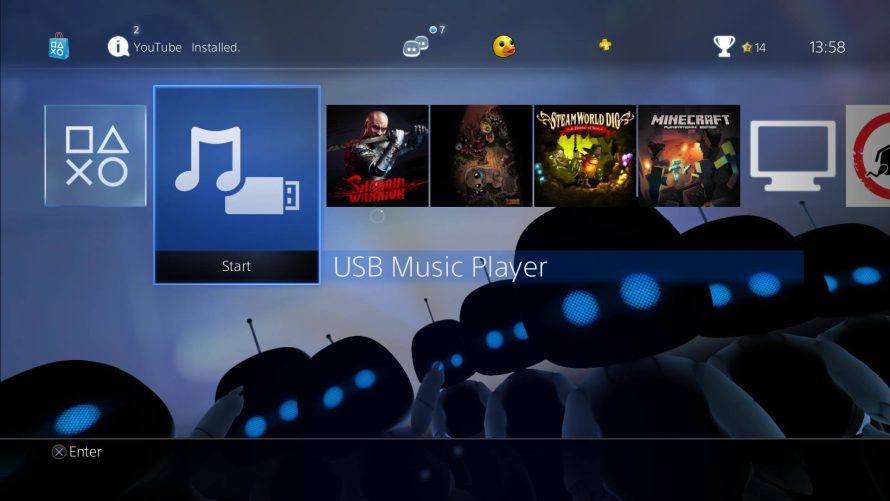 connect the usb storage device to ps4